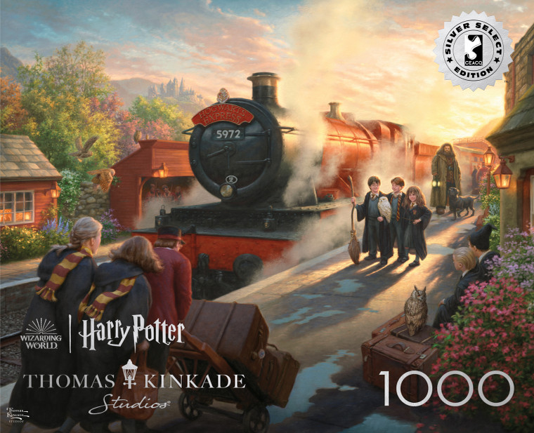 Ceaco Puzzle: Hogwart's Express 1000 Piece Puzzle (Silver Select Edition) - Giftable Package With Silver Foil Accents