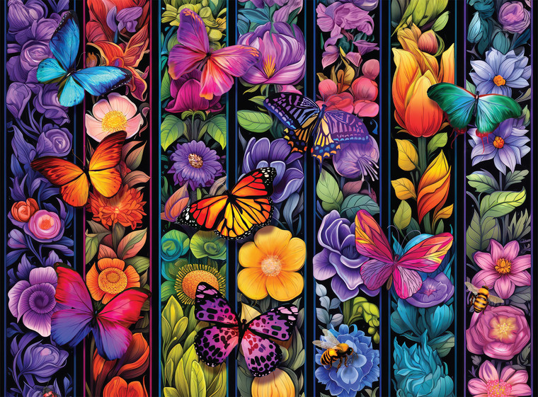 Signature Collection: Flowers and Flyers 1000 Piece Puzzle