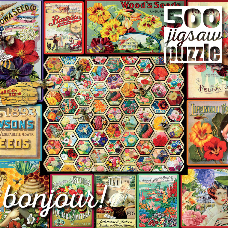 Bonjour: Vintage Ephemera 500 Piece Puzzle