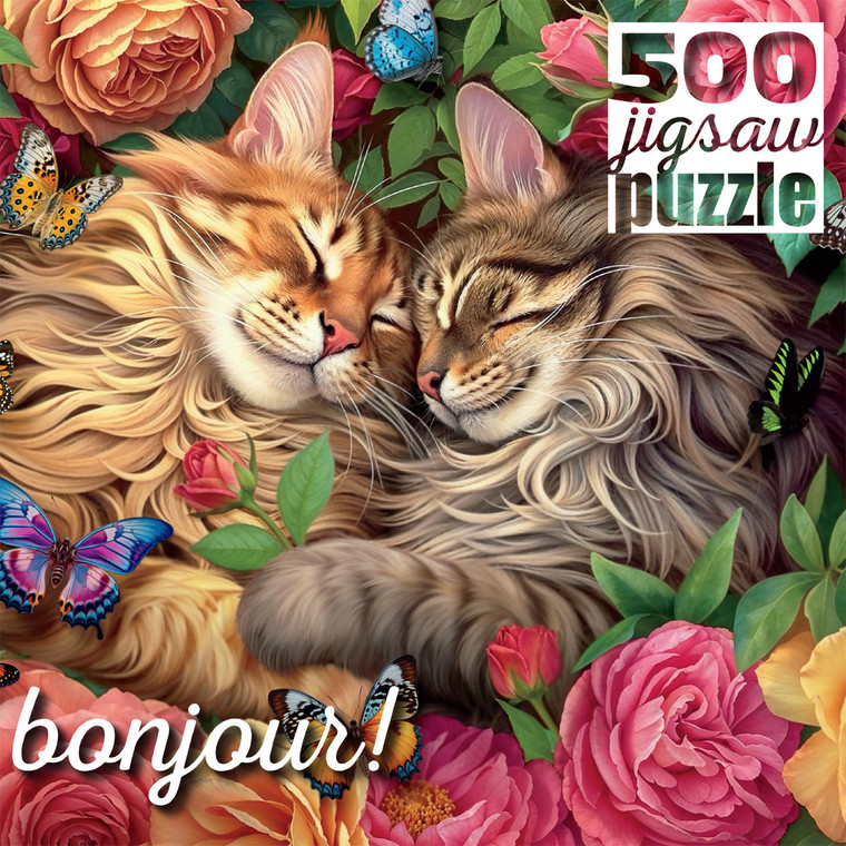 Bonjour: Cats in Love 500 Piece Puzzle