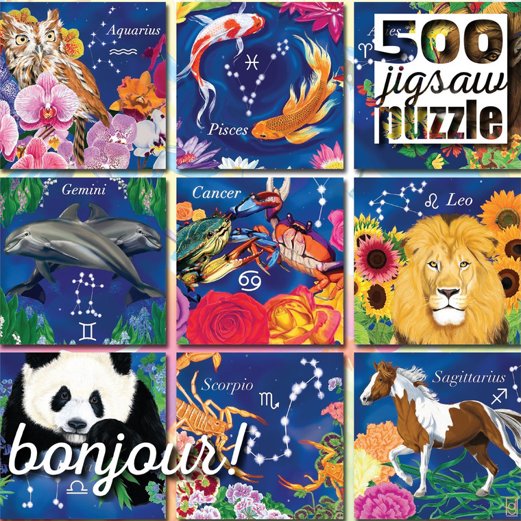 Bonjour: Botanical Zodiac 500 Piece Puzzle