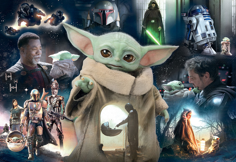 Star Wars - Grogu's Journey 2000 Piece Puzzle (Silver Select Edition - Giftable package with silver foil accents)