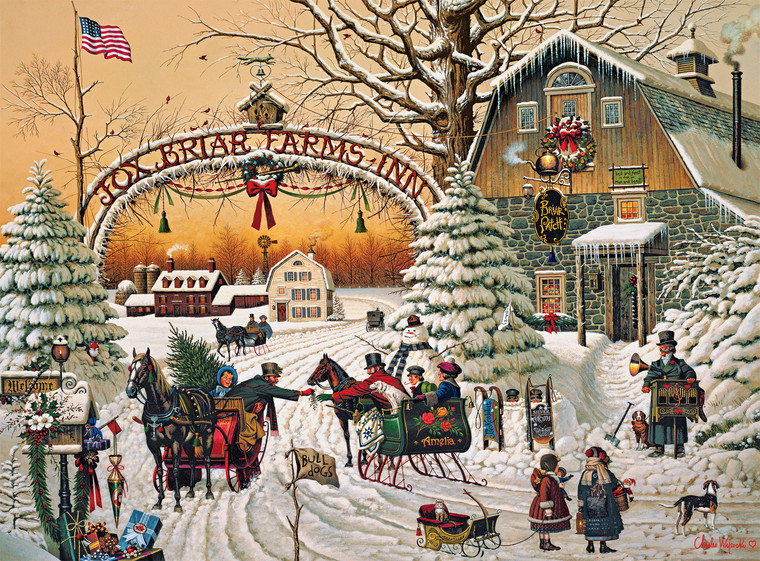 Charles Wysocki:  A Christmas Greeting 1000 Piece Puzzle