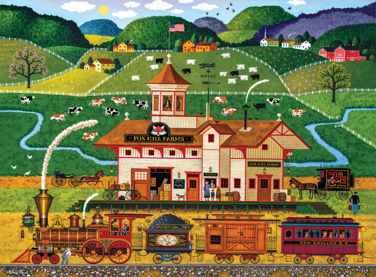 Charles Wysocki: Fox Hill Farms 1000 Piece Puzzle