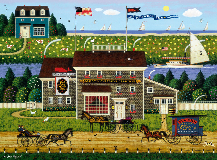 Charles Wysocki: Red Whale Inn 1000 Piece Puzzle