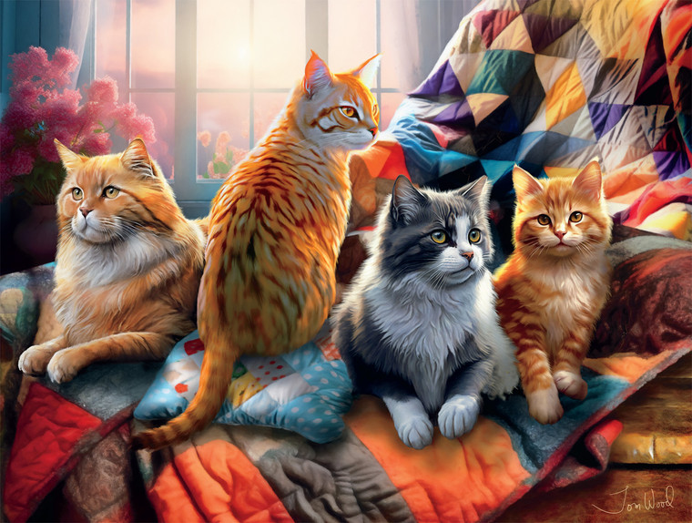 Cats: Cats and Quilts 750 Piece Puzzle