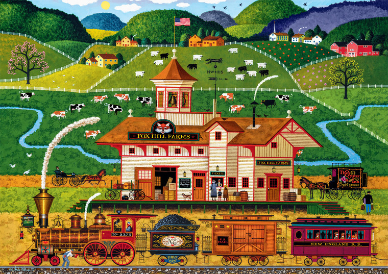 Charles Wysocki: Fox Hill Farms 300 Piece Puzzle