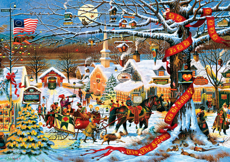 Charles Wysocki: Small Town Christmas 300 Piece Puzzle