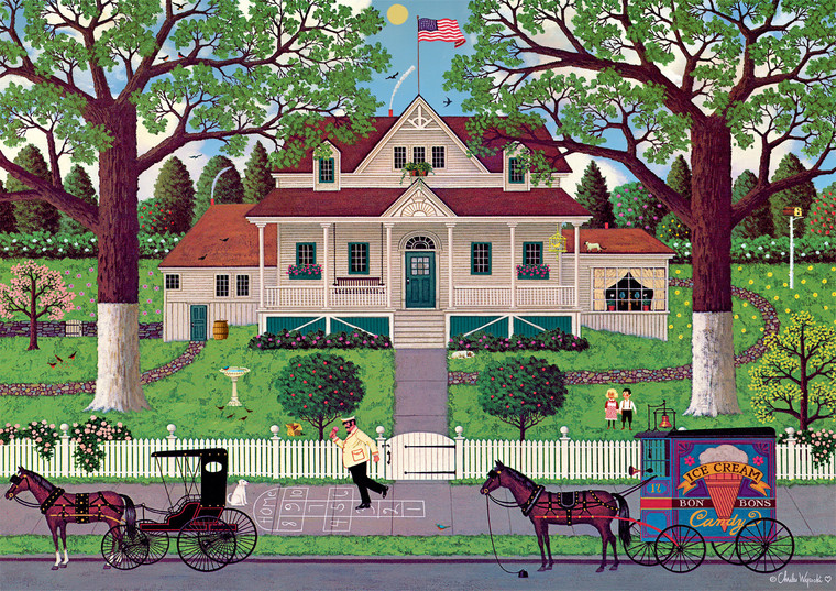 Charles Wysocki: Ice Cream and Hopscotch 300 Piece Puzzles