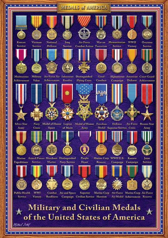 Old Glory: Medals of America 500 Piece Puzzle