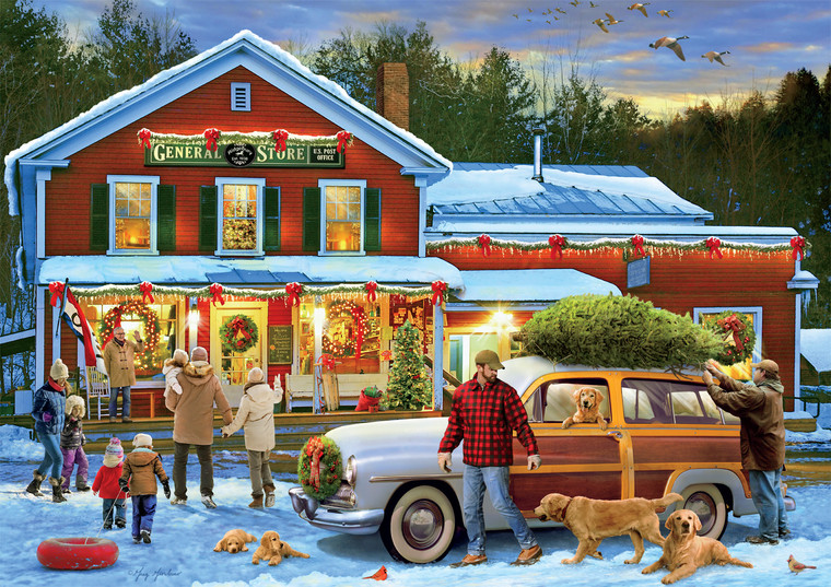 Country Life: General Store at Christmas 500 Piece Puzzle