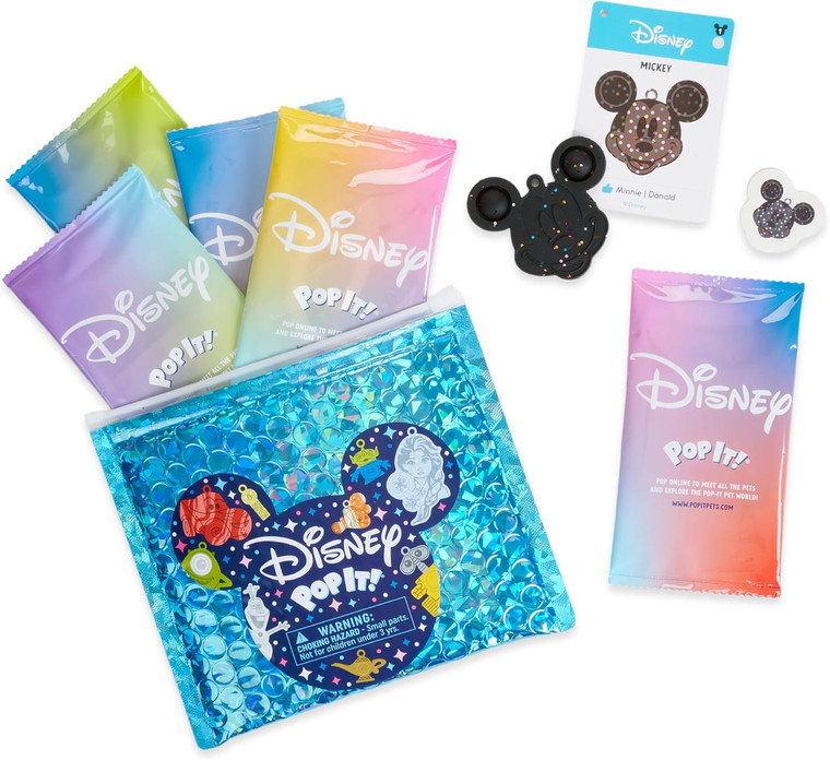 Pop It! Pets - Disney Edition - Mystery Collectible Pouches - 4 New Pets per Bag with 14 Surprises Inside!