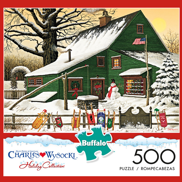 Charles Wysocki Cocoa Break at the Copperfields 500 Piece Jigsaw Puzzle Box