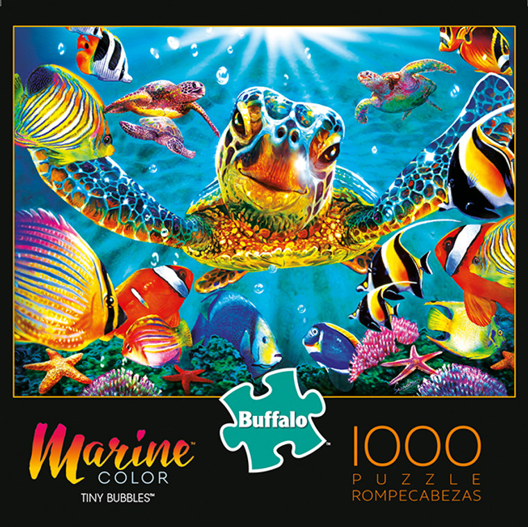 Marine Color Tiny Bubbles 1000 Piece Jigsaw Puzzle Box